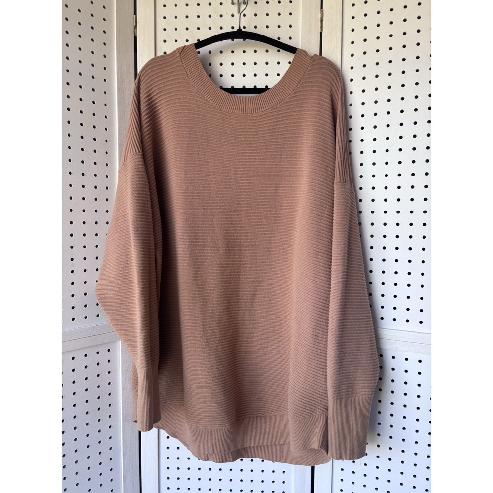 Offline by Aerie Women's XXL Ribbed Oversized Sweater Light Brown